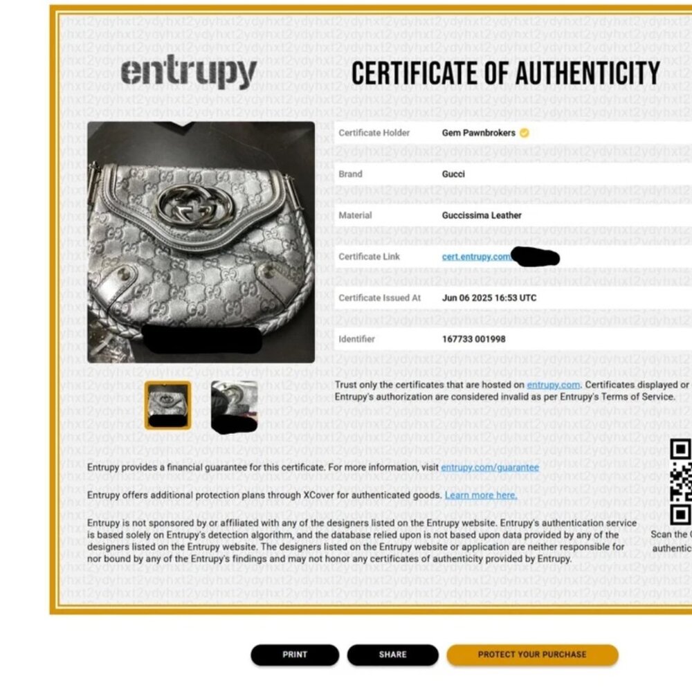 Gucci Small Signature Britt Tassel Shoulder Bag - Silver - Picture 3 of 15